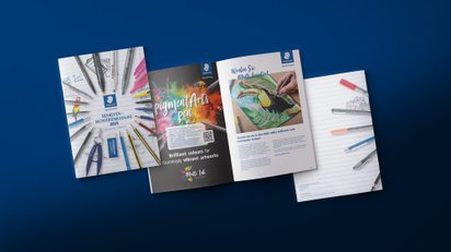 Seiten vom Neuheitenkatalog von Staedtler