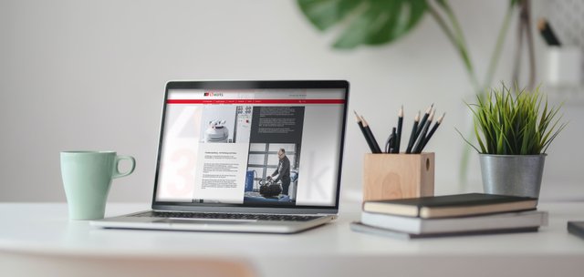 Webseite von k3works ist auf einem Laptop zu sehen 