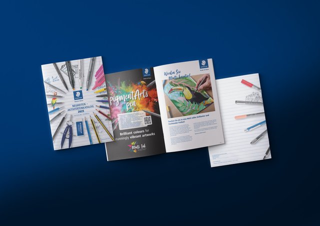 Seiten vom Neuheitenkatalog von Staedtler