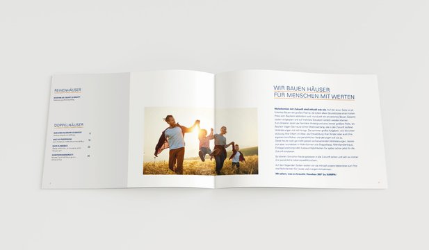 Einstieg in den Prospekt von KAMPA zum Thema Reihen- und Doppelhäuser