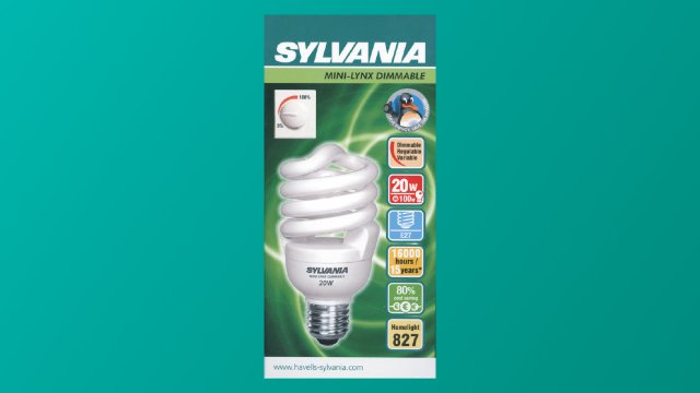 Verpackung von Sylvania Leuchtmittel