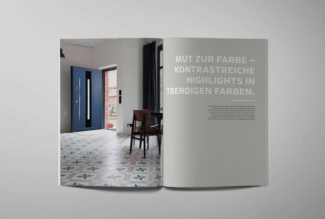 Innenseiten des Güta Haustüren Trend Katalogs