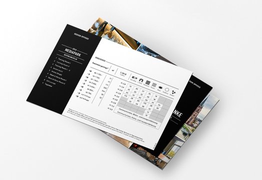 Standortkarten von Design Offices liegen zeigen die wichtigsten Infos