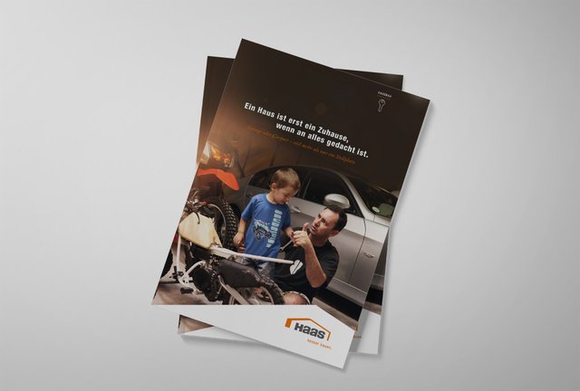 Titel von Prospekt über Garagen von Haas Fertighausbau