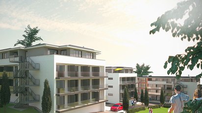 Blick auf die geplante Anlagen von PAN-Mitte