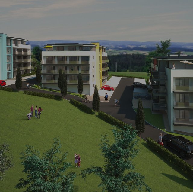 3D Rendering von Wohngebäuden von Projekt PAN-Mitte
