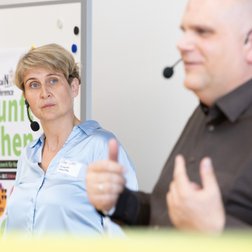 Blick auf die Session von Silvia Wittl und Markus Neubauer