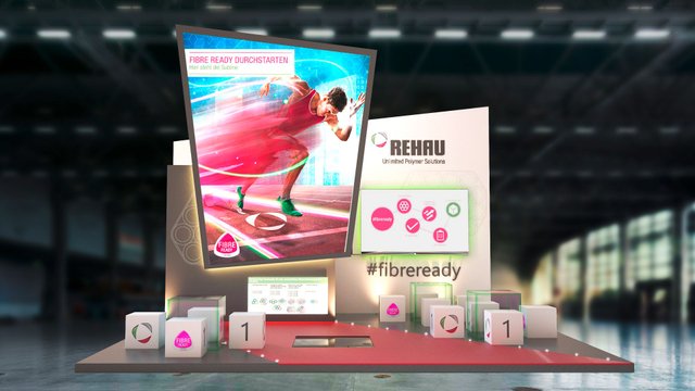 Messestand von Rehau des Projekts DiginetzKampagne