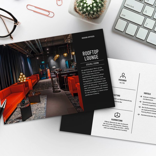 Karten mit Informationen und Fakten der verschiedenen Standorte von Design Offices
