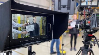 Expertin Angela Weik beim Videoshooting der Kommunikations-Kampagne.