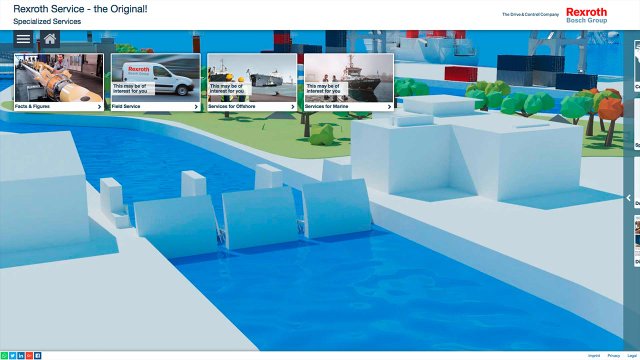 Beispiel-Ansicht der digitalen Anwendung von Bosch Rexroth