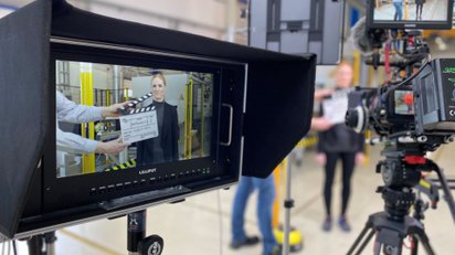 Expertin Angela Weik beim Videoshooting der Kommunikations-Kampagne.