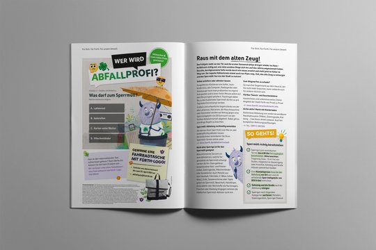 Anzeige der Abfallwirtschaft Fürth zum Thema "Wer wird Abfallprofi"