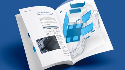 Aufgeschlagene Automotive Broschüre von Freudenberg Performance Materials