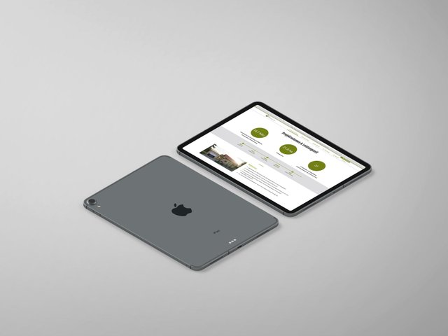 Webseite von CH Wohnen ist auf einem iPad geöffnet