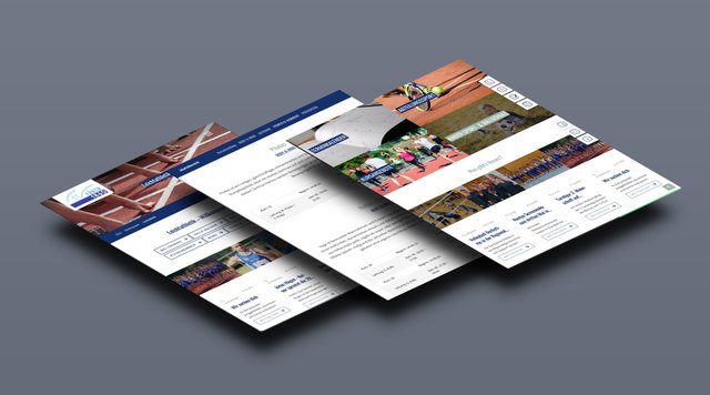 Tablets zeigt drei Ansichten der Webseite des TV Fürth 1860