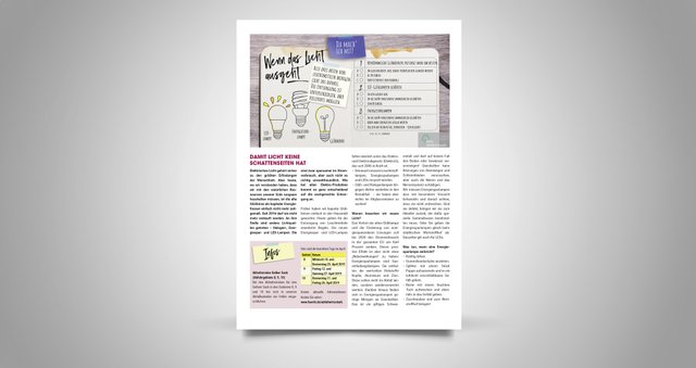 Anzeige der Abfallwirtschaft Fürth zum Thema "Wenn das Licht ausgeht"