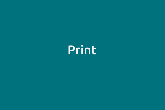 da kapo Leistung Print: Text auf farbiger Fläche 
