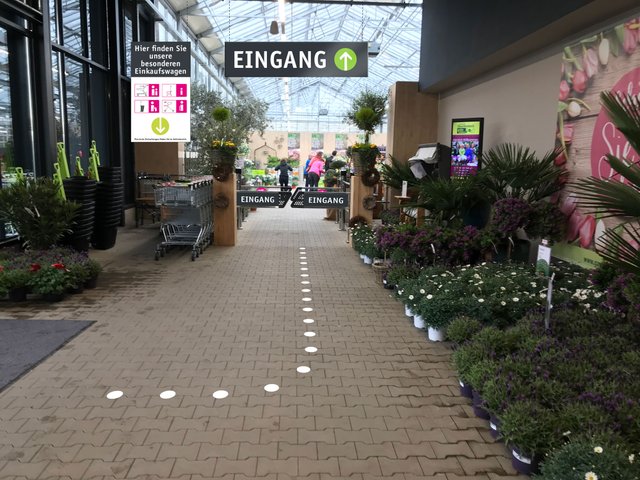 Blick auf die Pflanzen der Gartenwelt Dauchenbeck