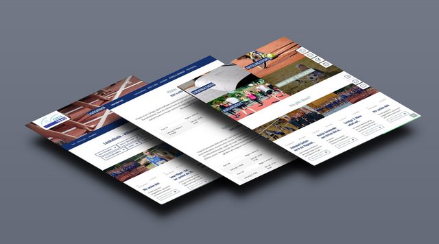 Tablets zeigt drei Ansichten der Webseite des TV Fürth 1860