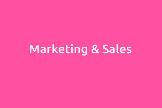 da kapo Leistung Marketing und Sales: Text auf farbiger Fläche 