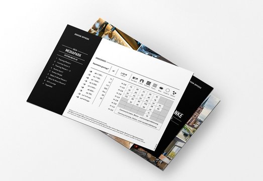 Standortkarten von Design Offices liegen zeigen die wichtigsten Infos