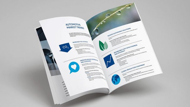 Innenseiten der Automotive Broschüre von Freudenberg Performance Materials