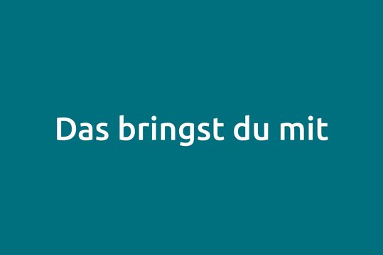 Das bringst du mit auf grüner Fläche