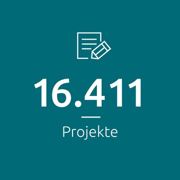 Grafik: 16.411 Projekte (die umgesetzt wurden)